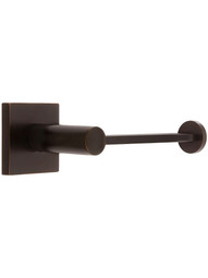 Contemporary Brass Toilet-Paper Holder with Square Rosette